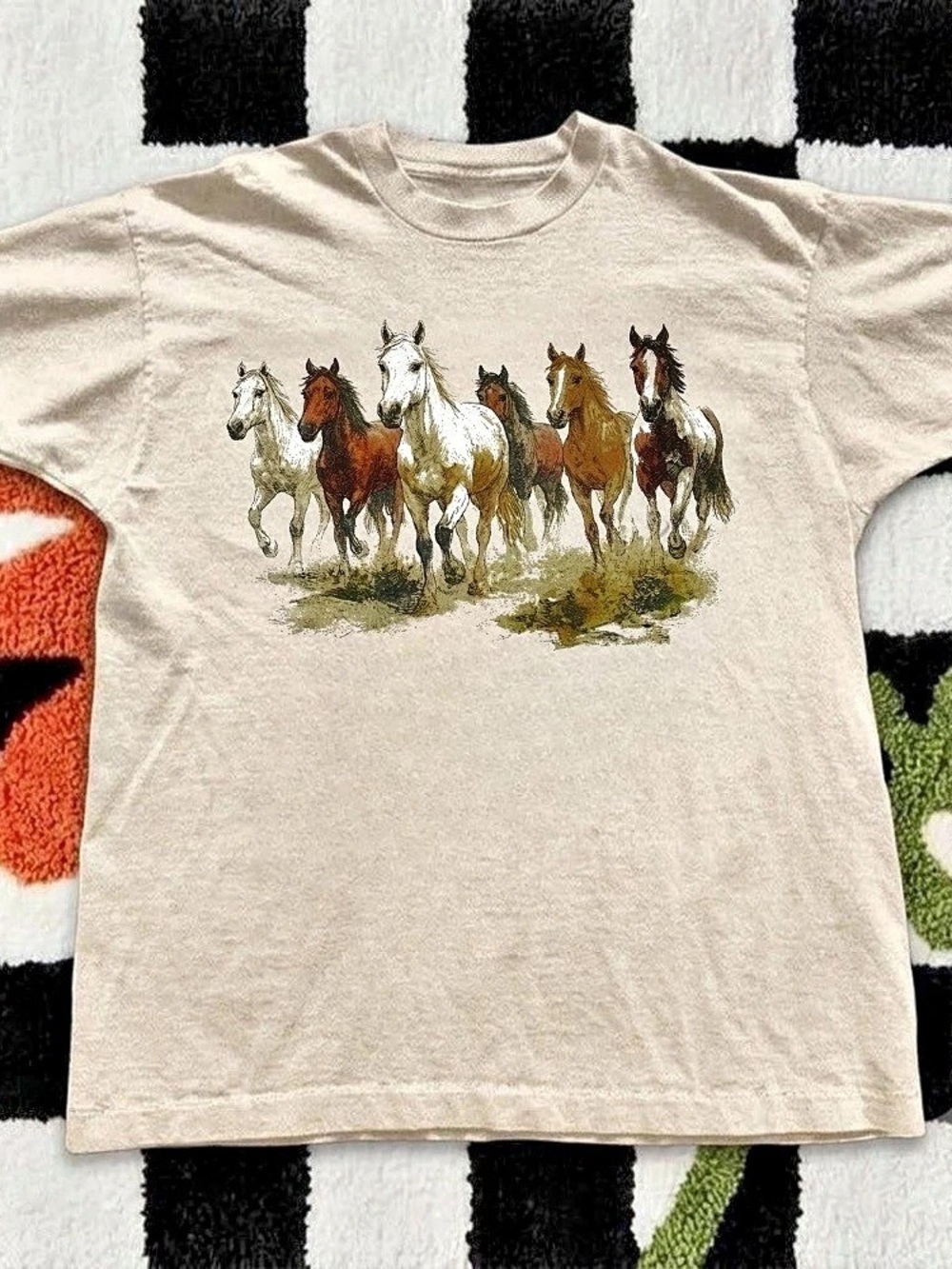 Nature-Inspired Running Horses Western Galloping Horses T-Shirt